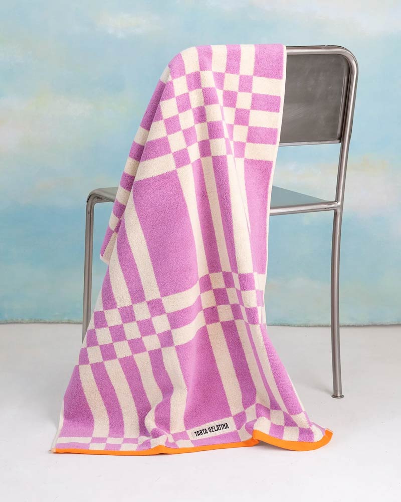 Tarta Gelatina - Badetuch Marina Stripe Magenta