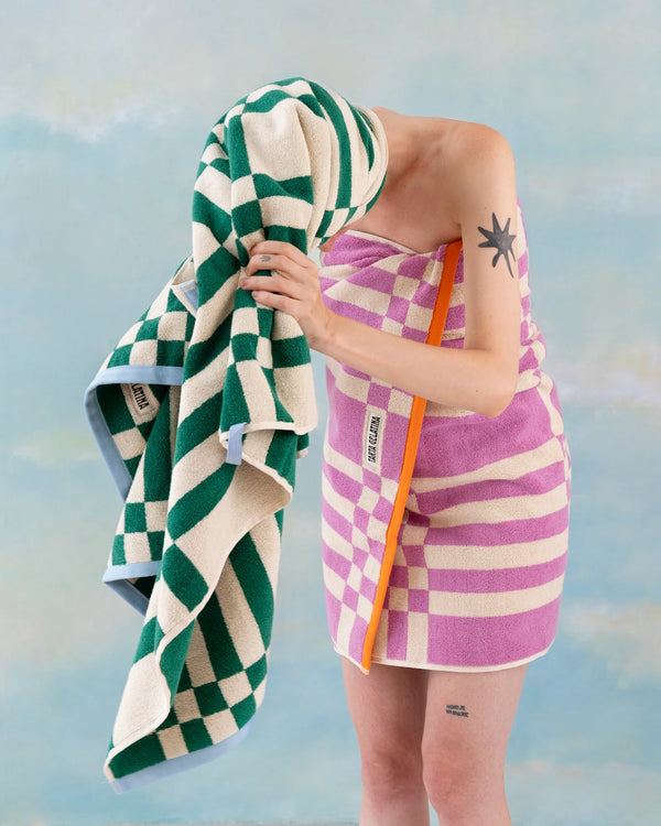 Tarta Gelatina - Badetuch Marina Stripe Magenta