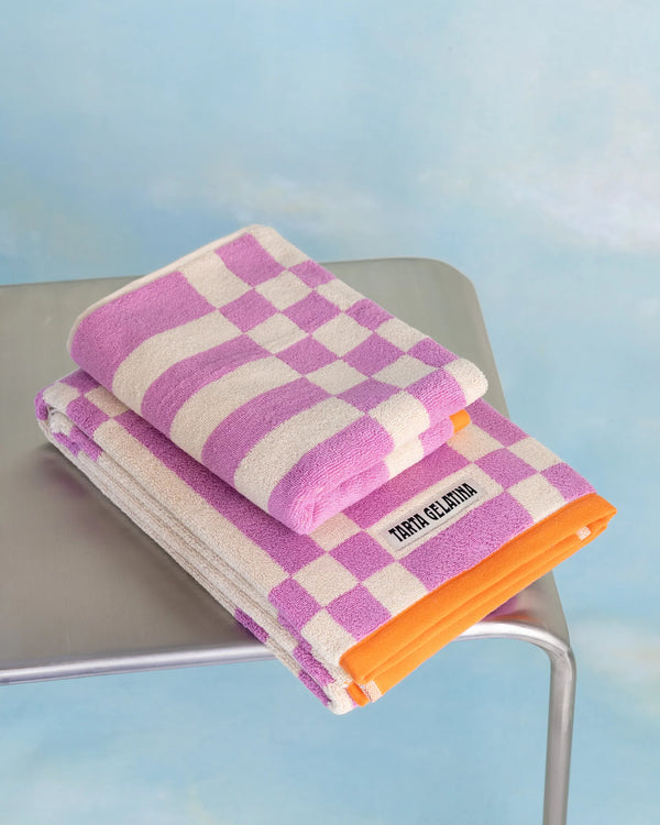 Tarta Gelatina - Badetuch Marina Stripe Magenta