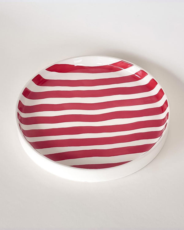 Teller Stripes Tramonto Red