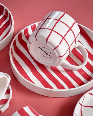 Teller Stripes Tramonto Red