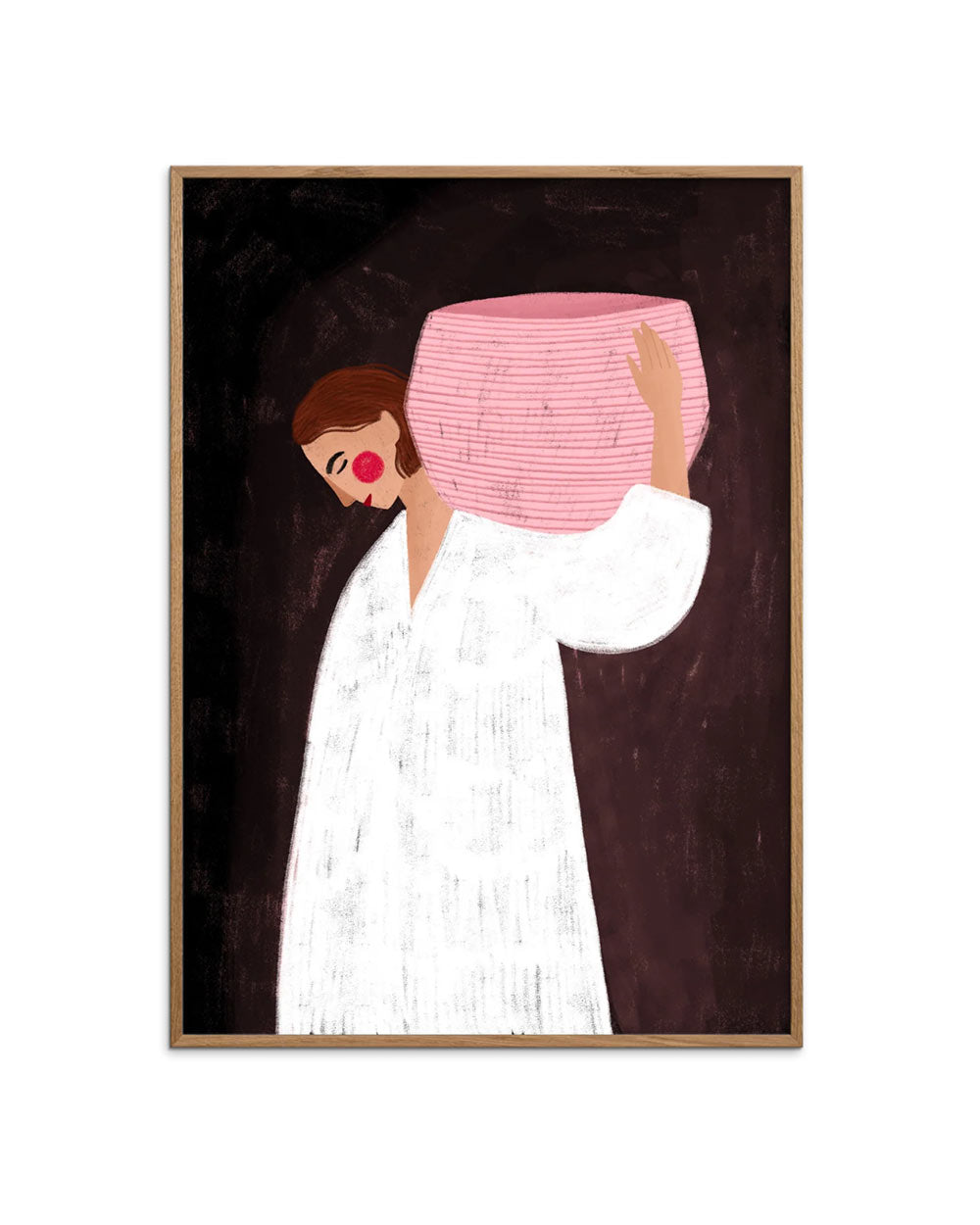 Woman With The Pink Basket (30x40cm)