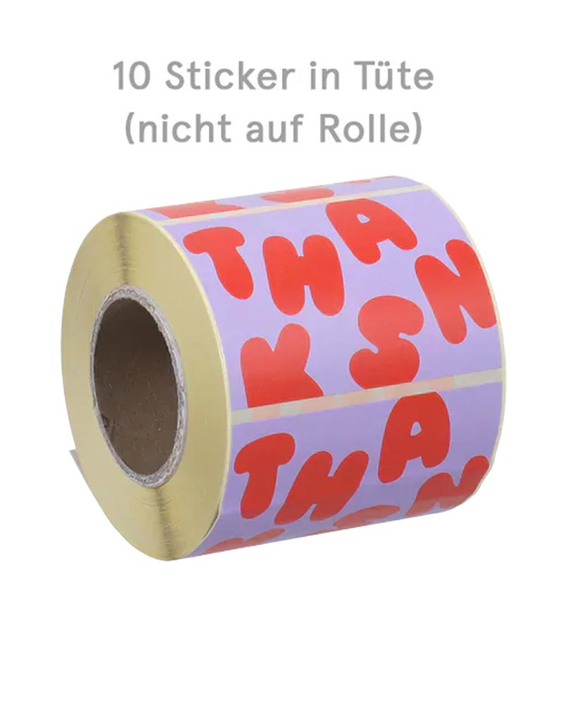 Aufkleber "Thanks" (10 Stk.)