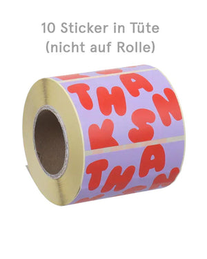 Aufkleber "Thanks" (10 Stk.)