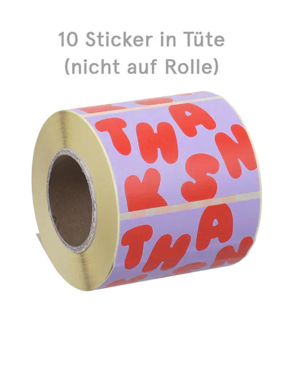 Aufkleber "Thanks" (10 Stk.)