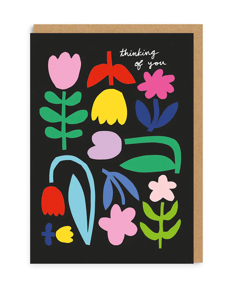 Thinking Of You Bold Floral Klappkarte