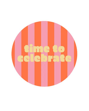 Aufkleber Time To Celebrate (10 Stk.)