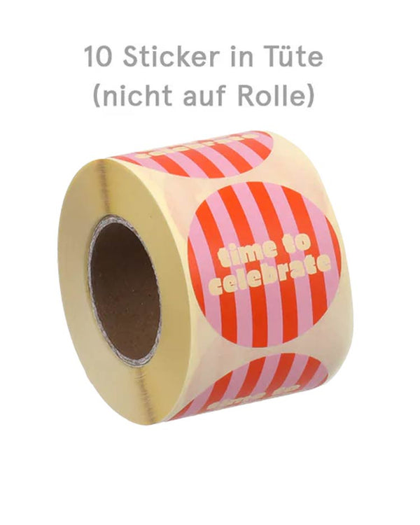 Aufkleber Time To Celebrate (10 Stk.)