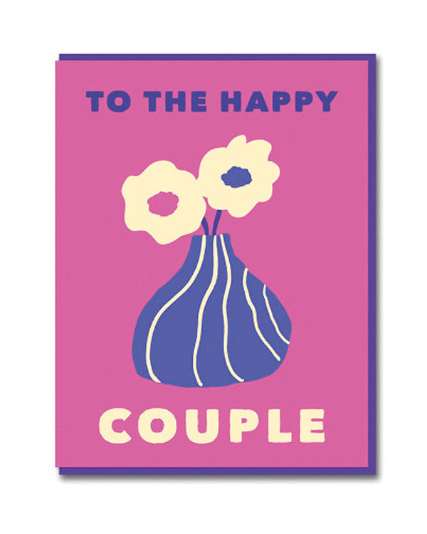 Flower Power - To The Happy Couple -Klappkarte