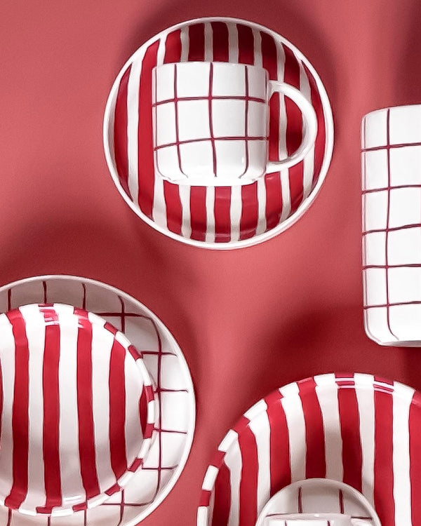 Becher Grid Tramonto Red