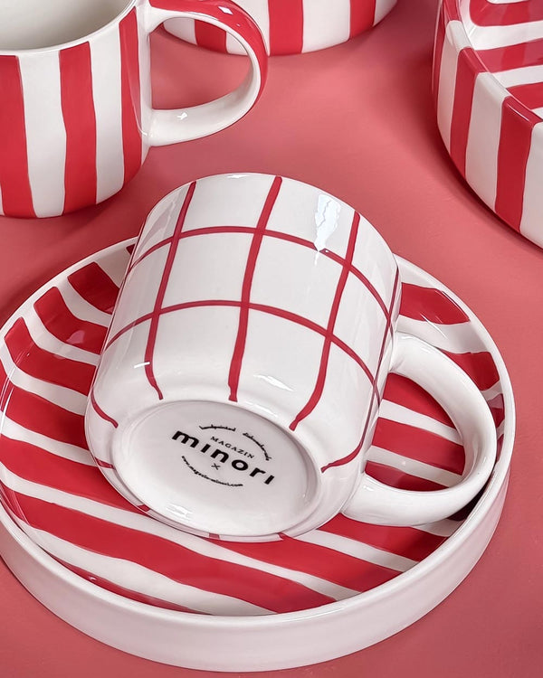 Becher Grid Tramonto Red