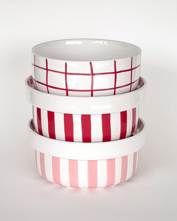 Schale Grid Tramonto Red