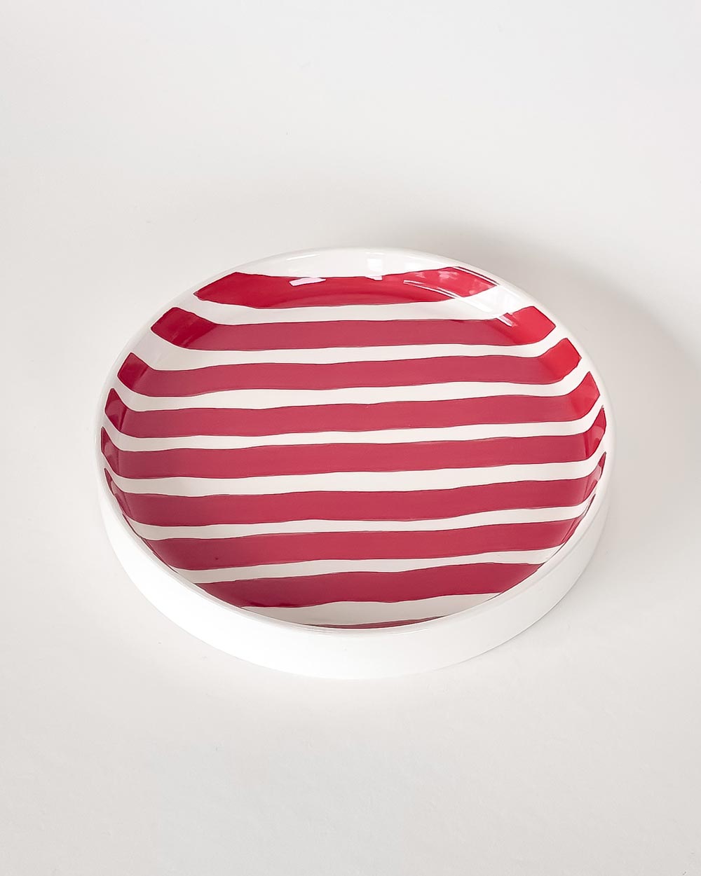 Teller klein Stripes Tramonto Red
