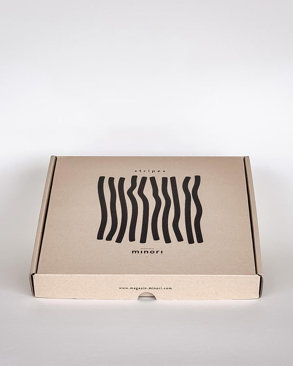 Teller klein Stripes Tramonto Red