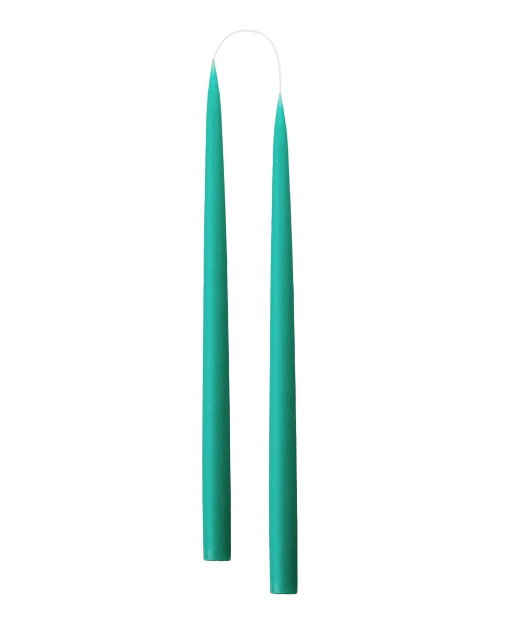 Hand Dipped Candle Turquoise H35cm (2er Set)