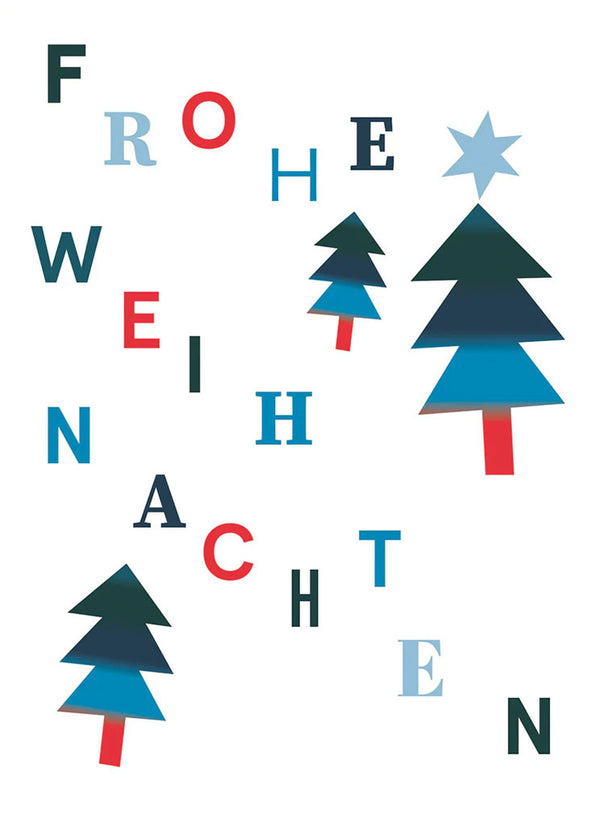 Typo Weiss Postkarte