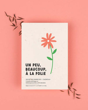 „Ein bisschen, sehr verrückt" Ringelblumen Samentüte - La Fabrique à Sachets