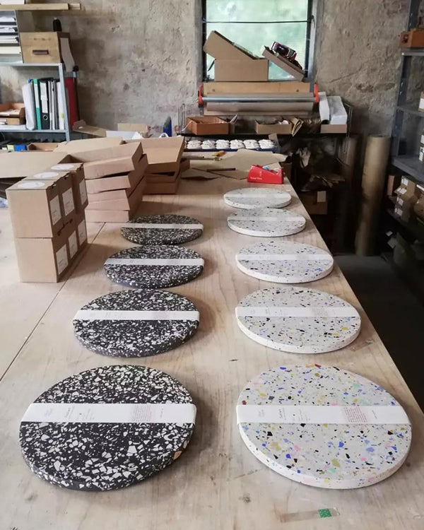 Untersetzer Terrazzo Grau XL