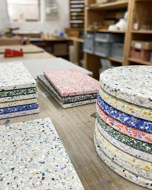 Untersetzer Terrazzo Grau XL