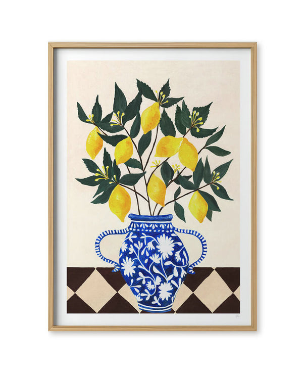 Vase of Lemons Poster (50x70cm)