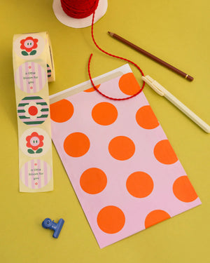 Flache Geschenktüte Lottie Dottie Pink Cherub + Blood Orange (5er Pack)