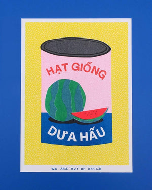 Dose mit Wassermelonenkernen Risodruck