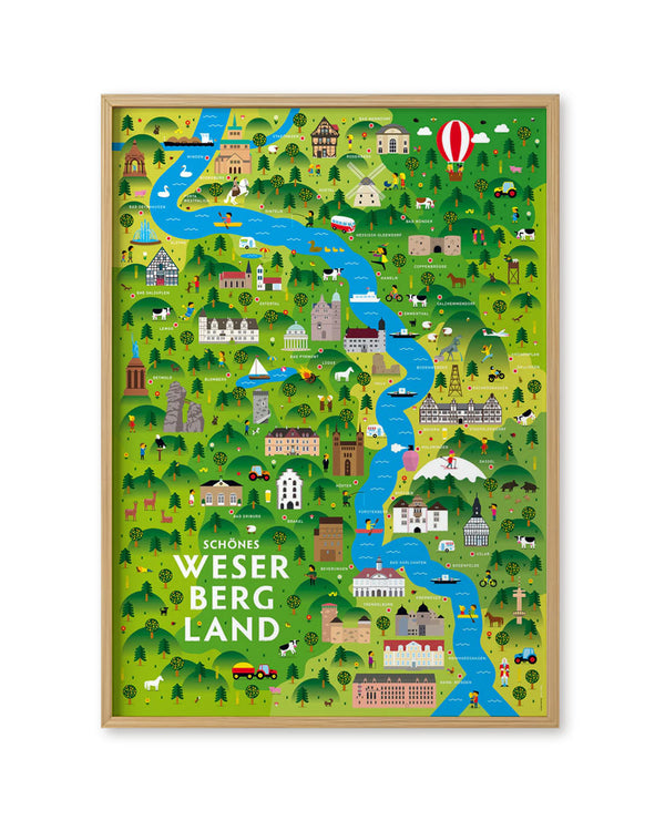 Schönes Weserbergland Poster (50 x 70 cm)