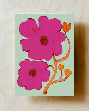 Barbara Dziadosz Wild Rose Flower Postkarte