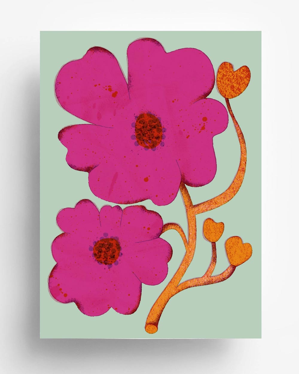 Barbara Dziadosz Wild Rose Flower Postkarte