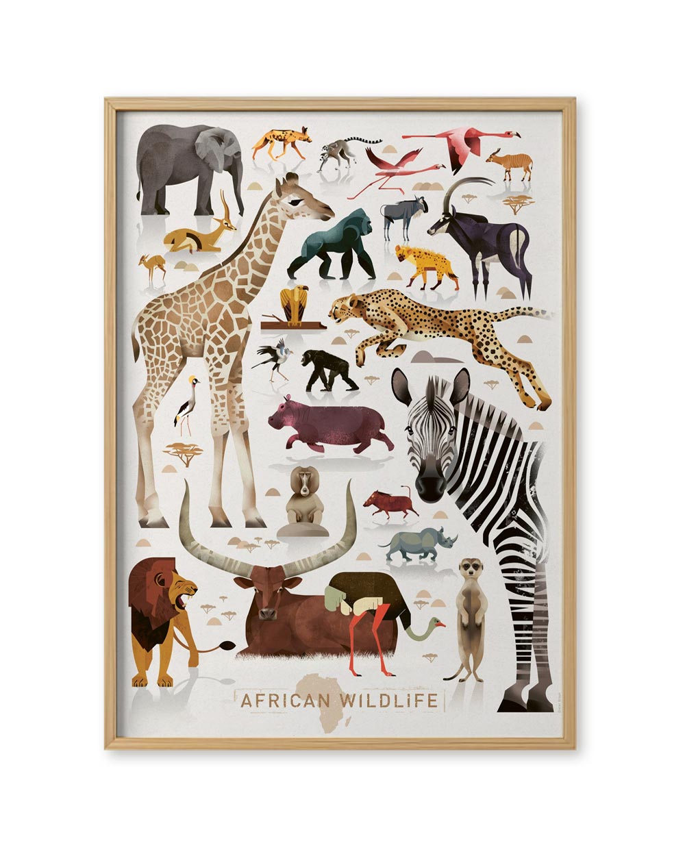 African Wildlife Poster (50x70cm)