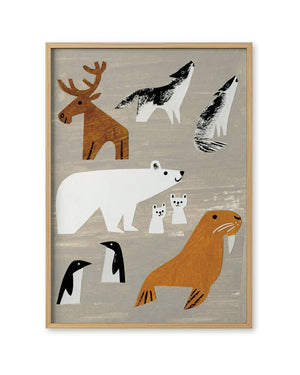 Winter Animals Poster