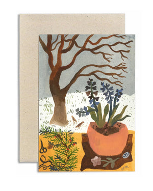 Winter Hyacinths Klappkarte