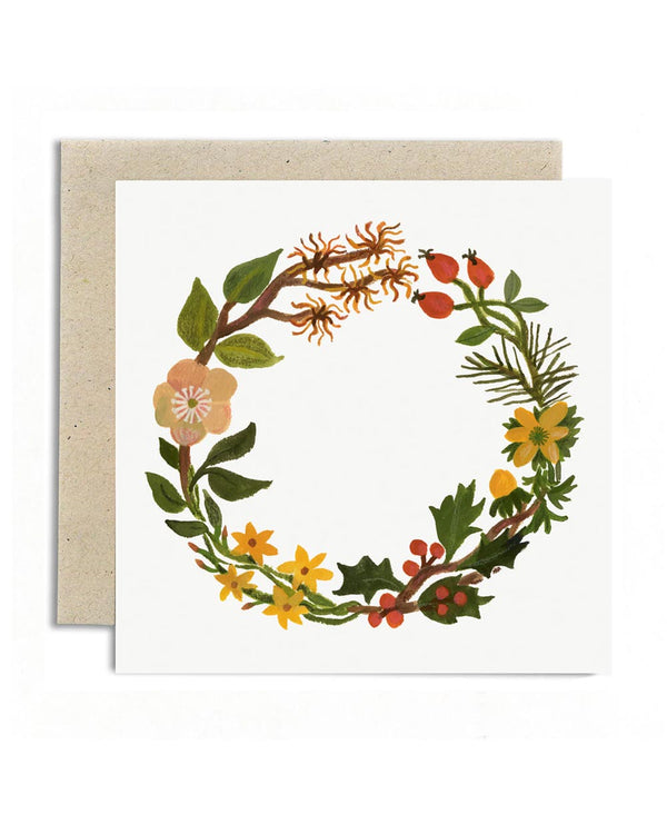 Winter Wreath Klappkarte