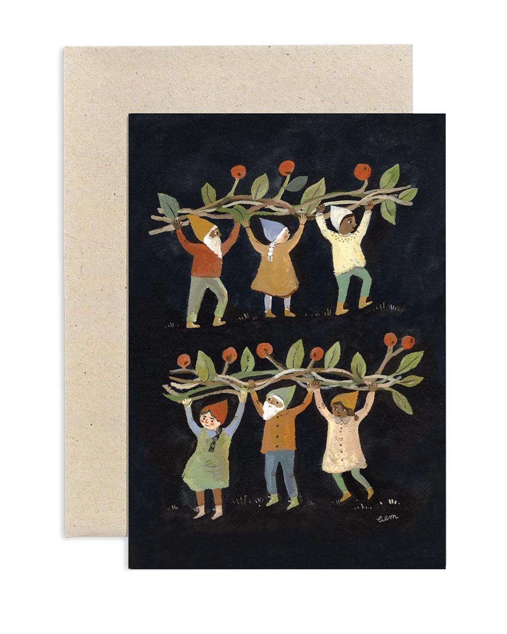 Winter Berries Klappkarte