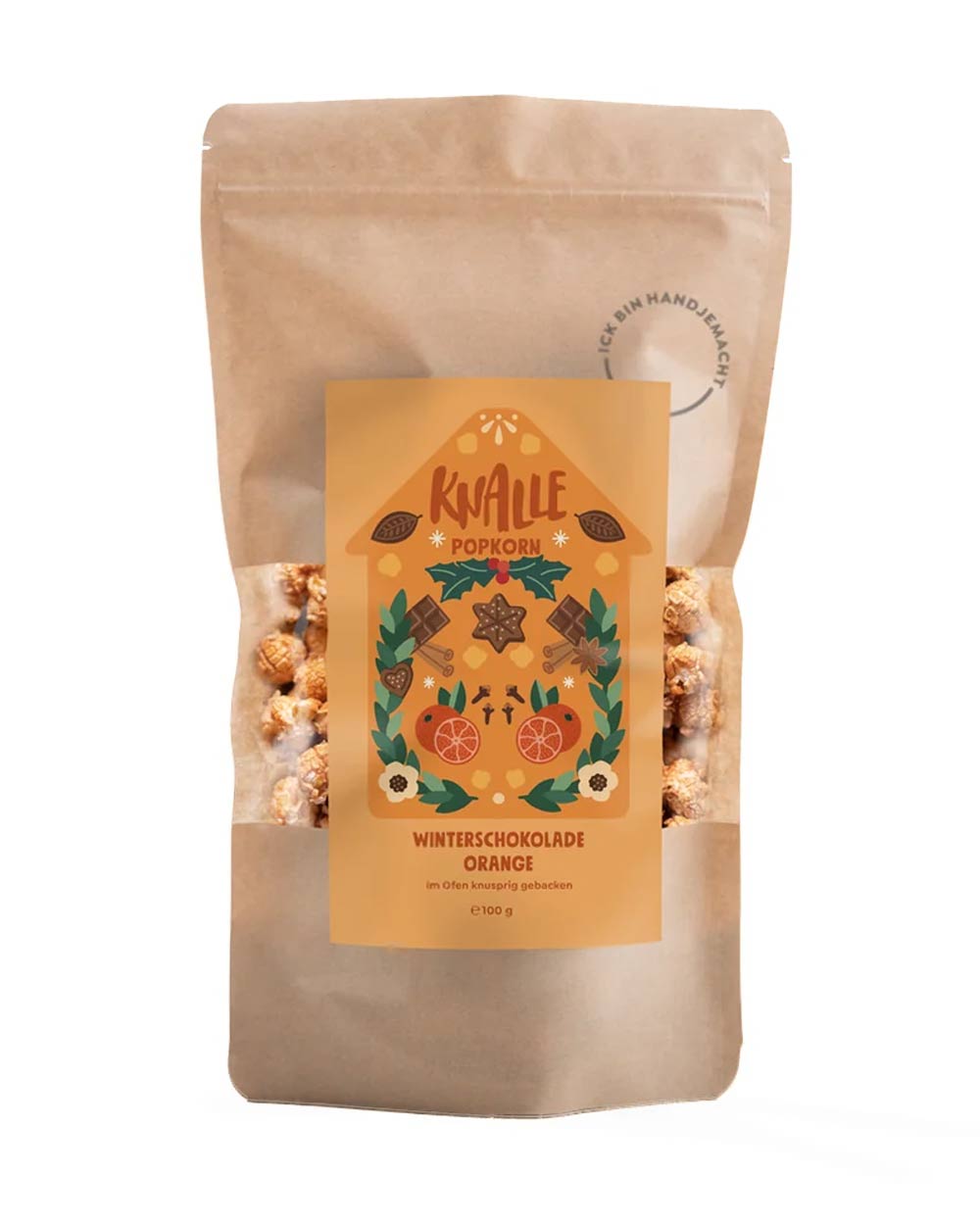 Knalle Berlin - Popcorn Winterschokolade Orange - Weihnachtsedition