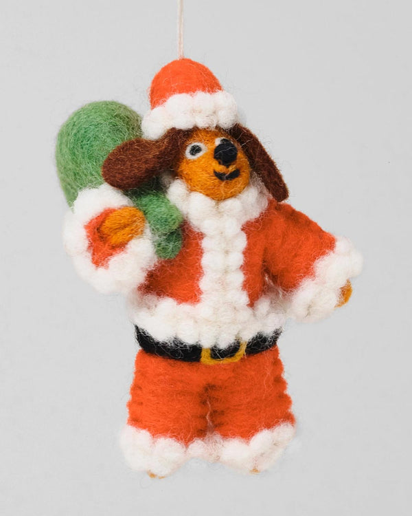 Wrap - Dog Santa Filzanhänger