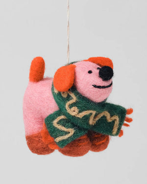 Wrap - Flip Dog with Scarf Filzanhänger