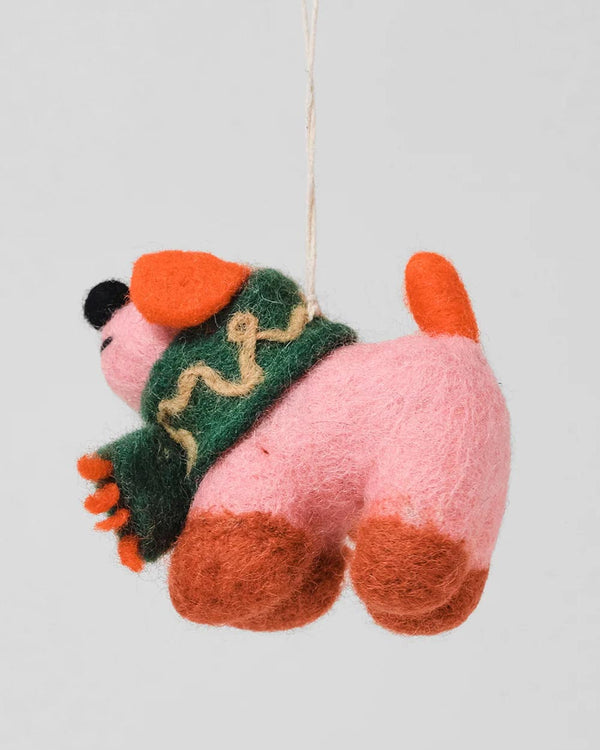 Wrap - Flip Dog with Scarf Filzanhänger