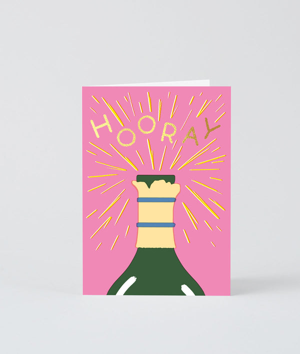 Wrap - Hooray Champagne Klappkarte