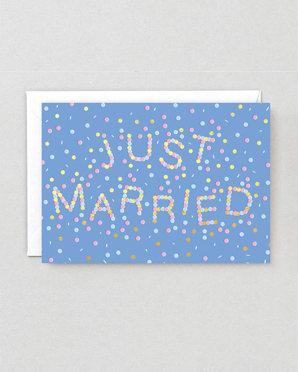 Wrap - Just Married Confetti Klappkarte