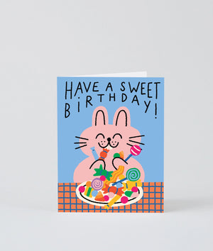 Wrap - Have A Sweet Birthday Rabbit Klappkarte