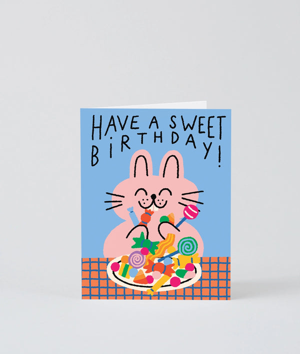 Wrap - Have A Sweet Birthday Rabbit Klappkarte