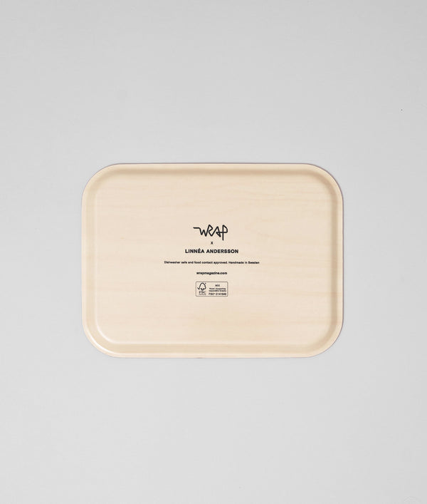 Kleines Wrap Blue Leaves Tablett