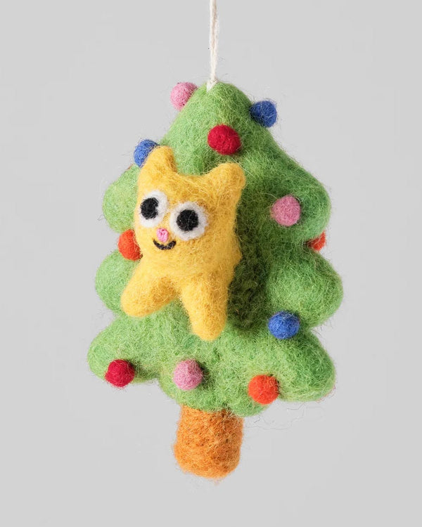 Wrap - Tree Cat Filzanhänger