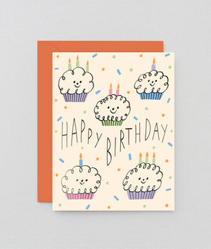 Happy Birthday Cupcakes Klappkarte
