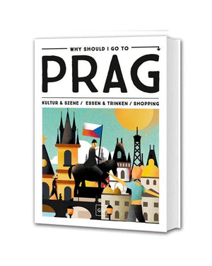Reiseführer Why Should I Go To Prag mit Prager Skyline-Illustration, ideal für preisbewusste, neugierige Reisende mit Tipps zu Kultur, Essen und Shopping. GU Verlag.
