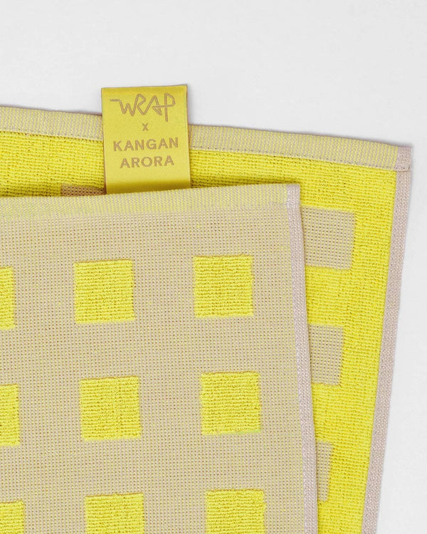 Geschirrtuch Squares Oat - Yellow