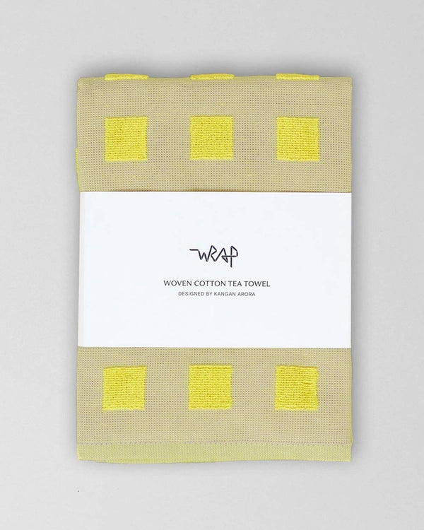 Geschirrtuch Squares Oat - Yellow