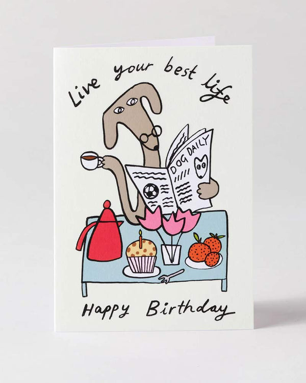 Wrap - Live Your Best Life Happy Birthday Klappkarte