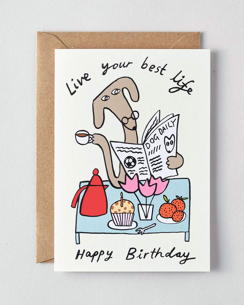 Wrap - Live Your Best Life Happy Birthday Klappkarte
